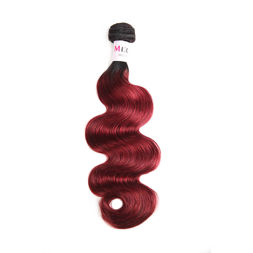 1Pcs 10-30 inch Brazilian Virgin Hair Ombre 1B/99J Body Wave Bundles