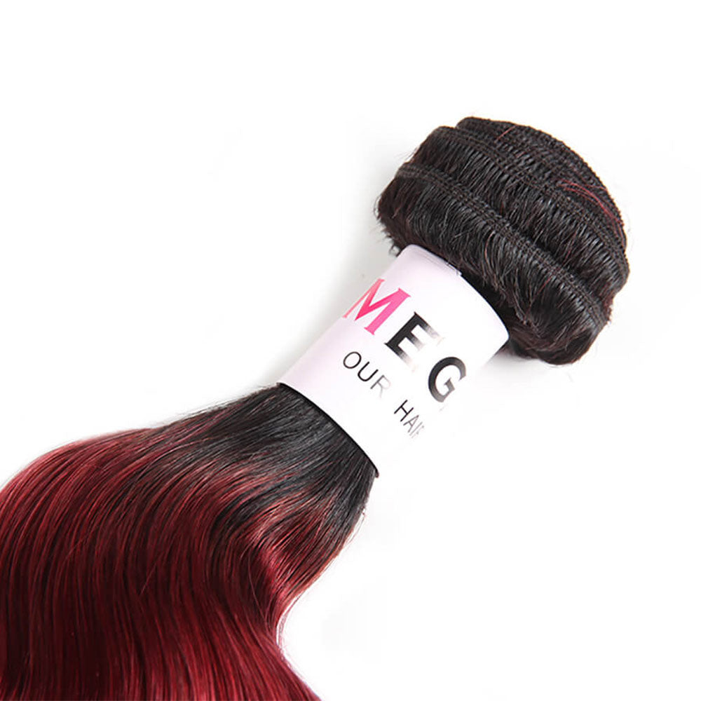 1Pcs 10-30 inch Brazilian Virgin Hair Ombre 1B/99J Body Wave Bundles