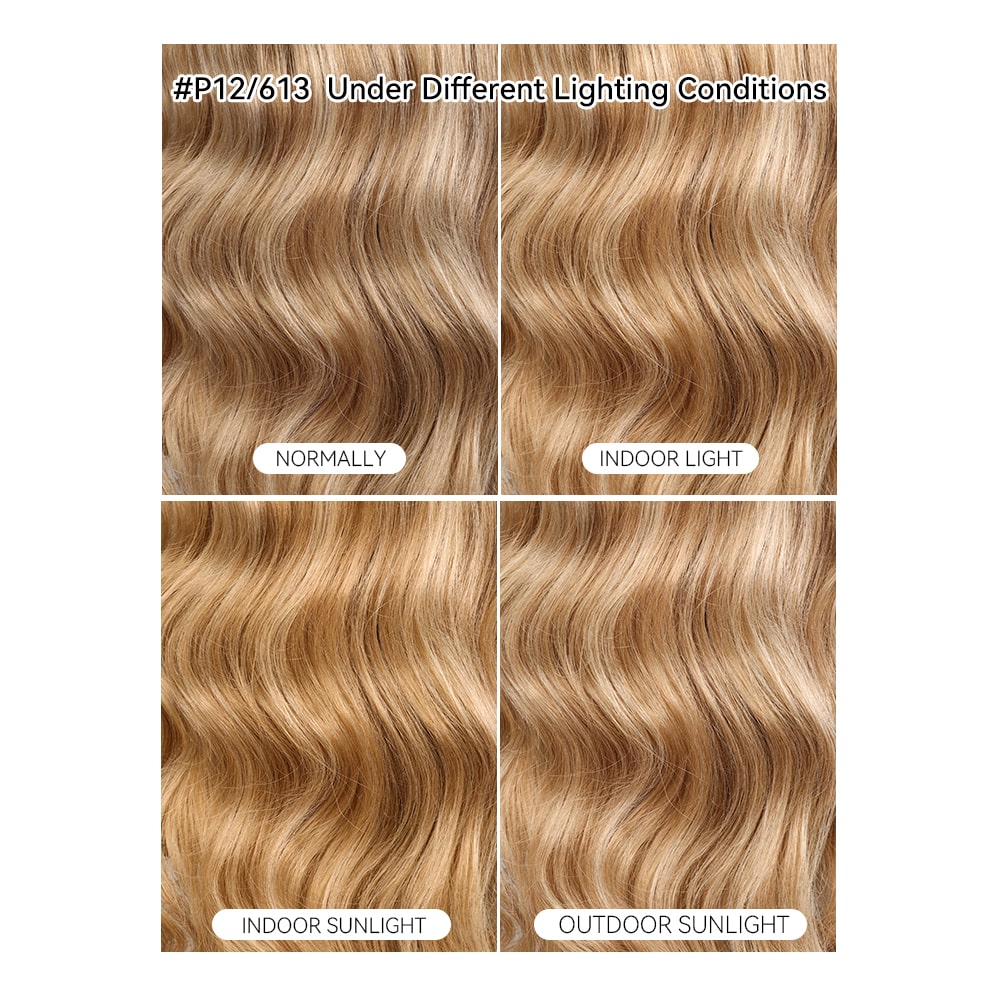 (Super Deal)Light Brown With Blonde Highlight P12/613 13x4 HD Lace Straight/Body Wave Glueless Easy Install 100% Human Wig