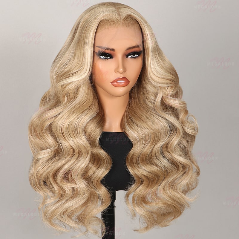 $100 OFF Code: MS100 | Barbie Blonde With Brown #P10/613 Colored Short Bob Wig 6x5 Wear Go Wigs Straight Highlights Wig