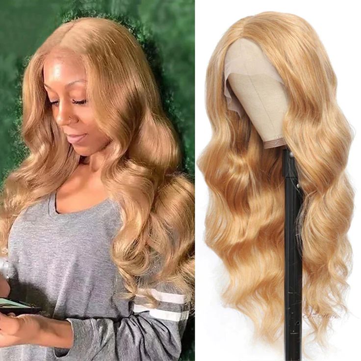 (Super Deal)Megalook Youtuber Same Hair 210% Density #27 Honey Blonde Color Wig HD Lace Transparent Lace Front Wig