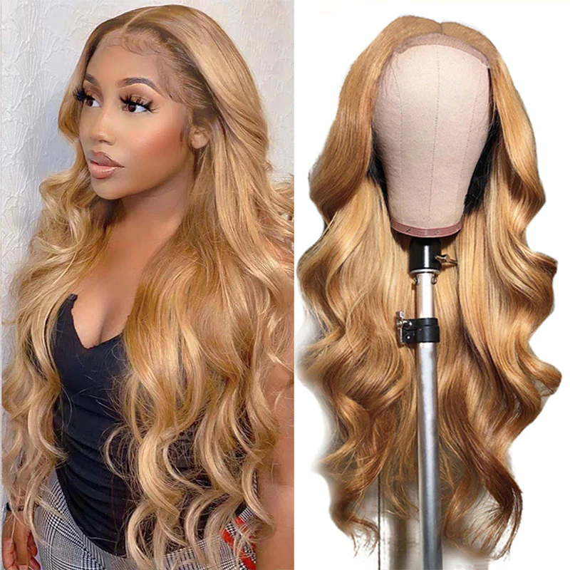 (Super Deal)Megalook Youtuber Same Hair 210% Density #27 Honey Blonde Color Wig HD Lace Transparent Lace Front Wig