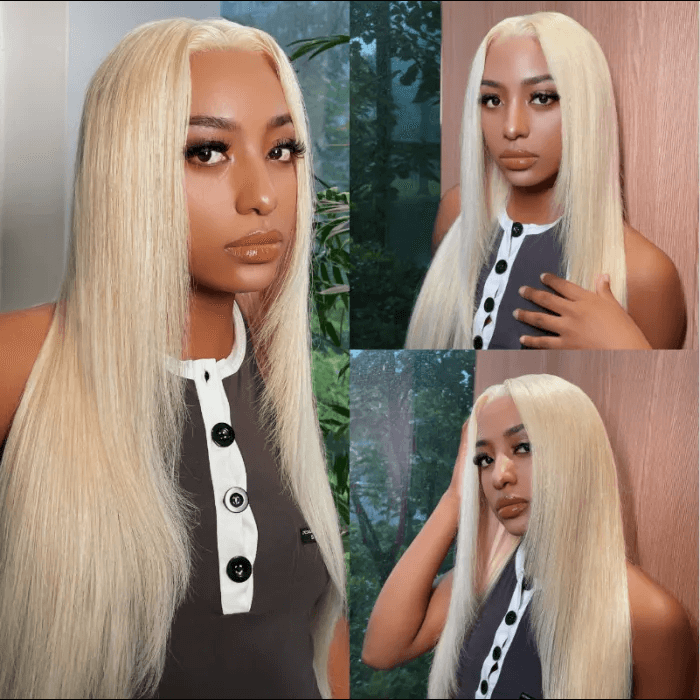 Pre Cut Lace | Upgrade Airy Cap 613 Blonde Easy Wear And Go 13X4/6X5 Body Wave/Straight HD Lace Frontal Wig