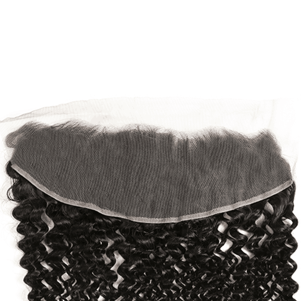 Brazilian Jerry Curly Virgin Hair Ear to Ear Frontal 4x4/5x5/13x6/13x4 Transparent Lace Frontal Closure Free Part