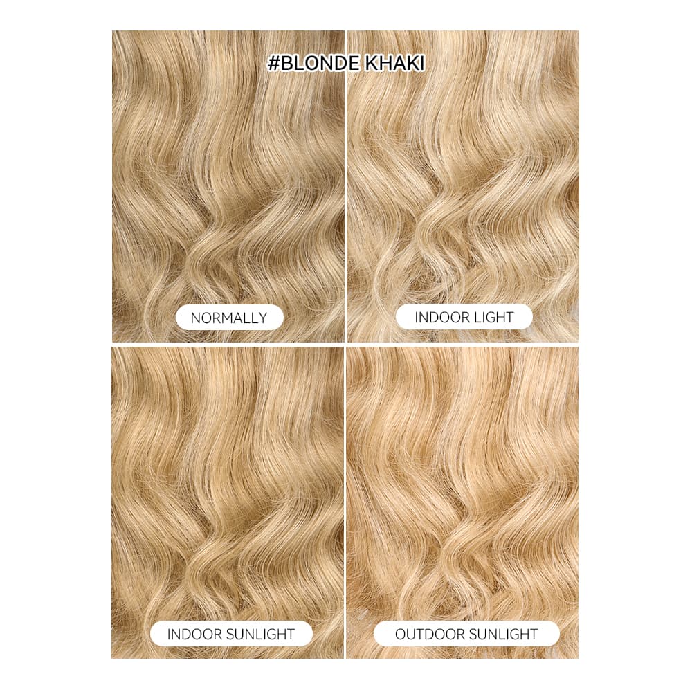 (Super Deal) 13x4 Lace Front Blonde Khaki Wig With Long Wavy For Women Straight Stylish 5x6 Wear Go Glueless Blonde Highlight Wig