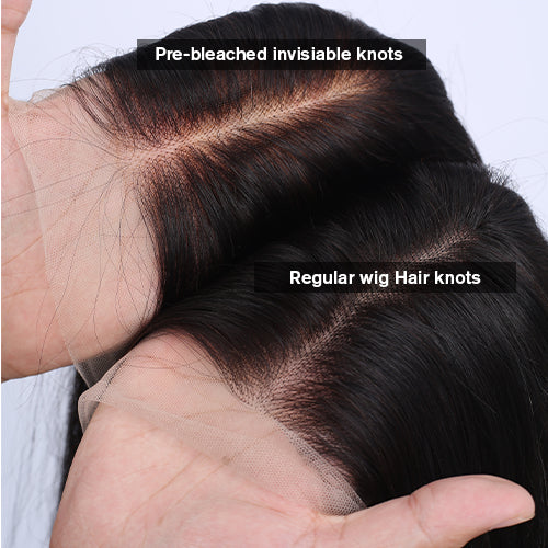 Glueless Easy Wear Go Wig Kinky Straight 13x4 HD Lace Fronatl Wig With Pre-plucked Edges Easy Wear And Go