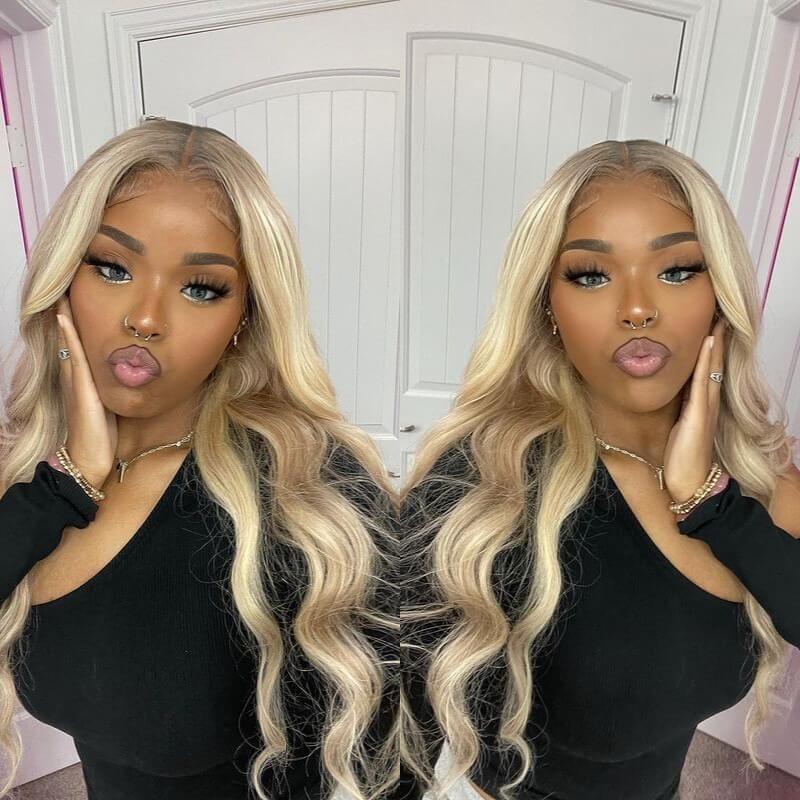 $100 OFF Code: MS100 | 5x5 HD Lace Closure Barbie Blonde Wigs #P10/613 Straight & Body Wave Wig