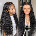 4x4/13x4 Crystal Lace Frontal Wigs Upgrade HD lace Pre Plucked Water Wave Hair Invisible Lace Wig 180% Density
