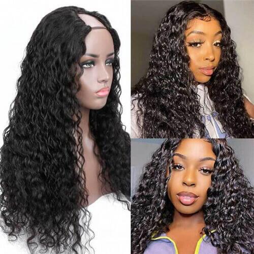 2x4 U Part Wig 613 Honey Blonde Glueless Wig 180% Density Human Hair Wigs