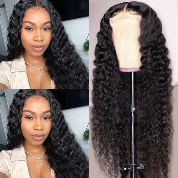 (Super Deal) $99=22''4X4 Swiss Lace Natural Color Lace Cheap Closure Wigs Body Wave Wig Pre-Plucked With Baby Hair