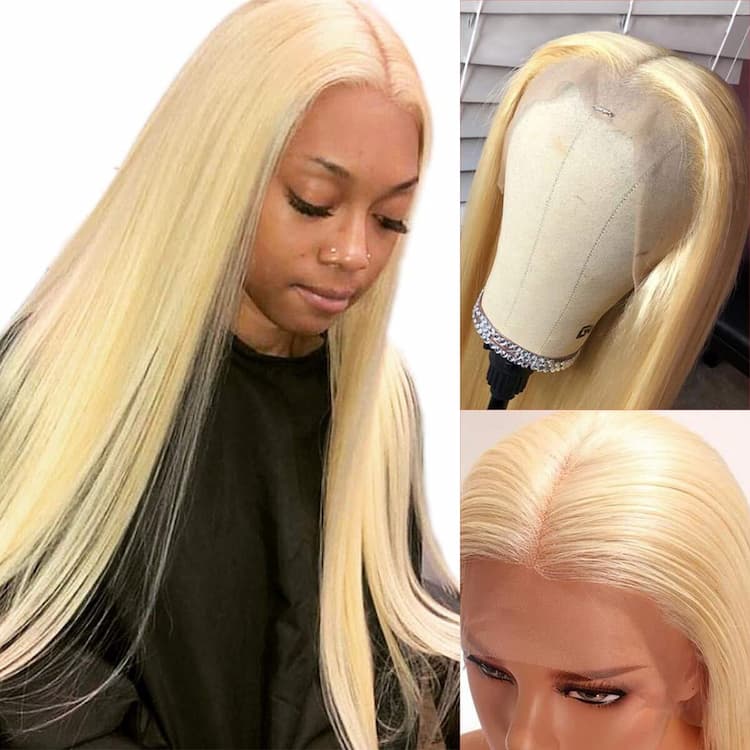 613 Blonde 13x4 lace frontal wigs blonde long straight lace front Wig