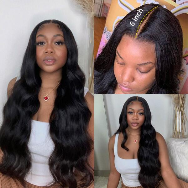 13X6 Lace Front Wig Preplucked With Baby Hair Body Wave Human Hair Wigs