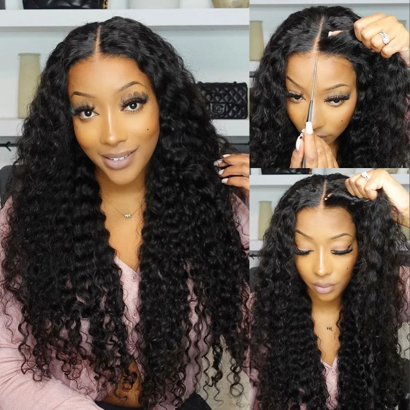 Pre Max Glueless 10x6 Parting Max HD Curly Lace Wig Pre Bleached Tiny Knots Loose Deep Wave Wig(No Code Needed)