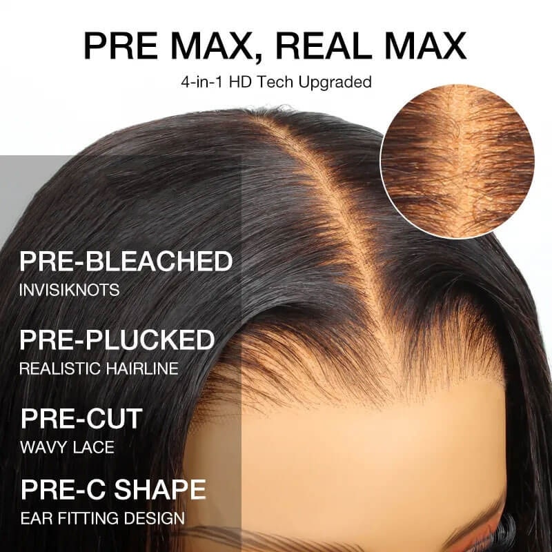 Glueless Water Wave/Loose Curly Wig 10x6 Parting Max HD Lace Wig Pre Bleached Tiny Knots (No Code Needed)