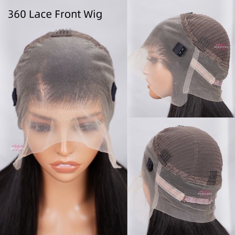 Short 360 Bob Wig 14inch 360 Lace Front Bob Wigs Pre Plucked