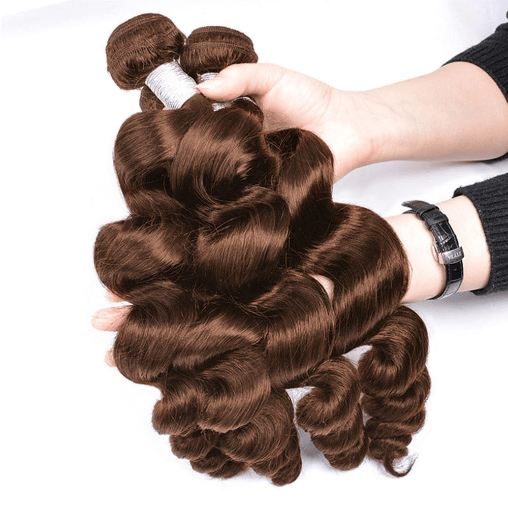 Megalook 10A Loose Wave Bundles Brazilian Hair Weave Extensions 3 Pcs Remy Human Hair Wefts