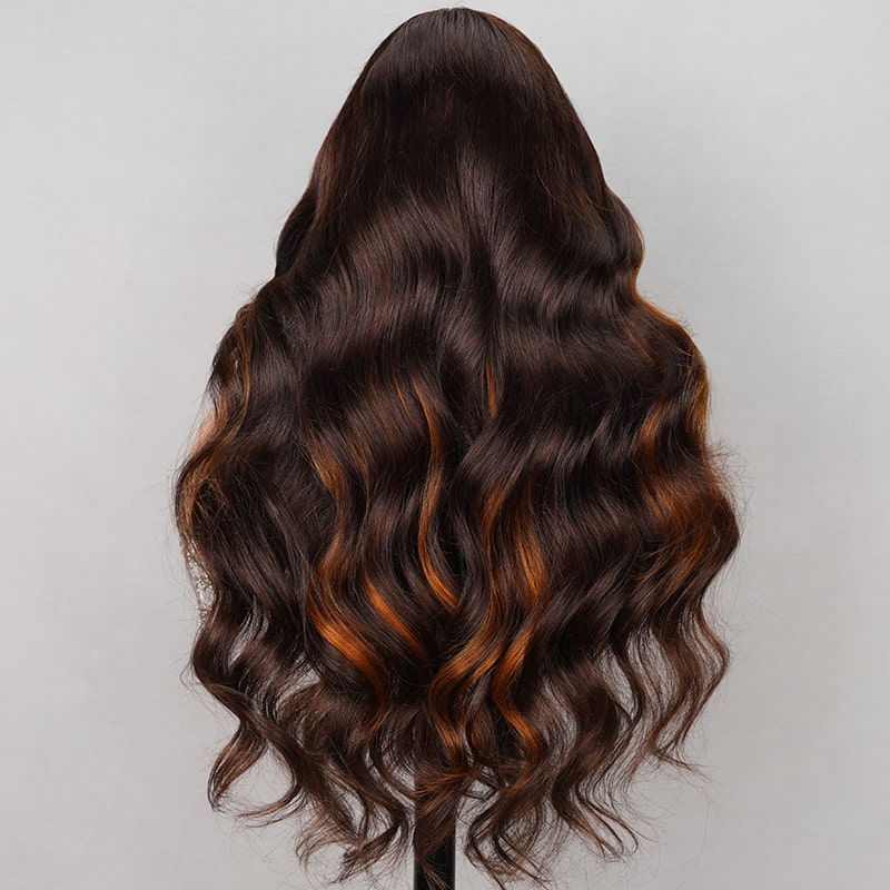 6x5 Pre Cut Wear and Go Money Piece Balayage FB30 Highlight Pre plucked High Density Glueless Human Hair Wig