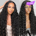 Megalook Bogo Free 5X5 HD LACE CLOSURE WIG Jerry Curly/Deep Wave 180% Density Natural Human Hair Wigs