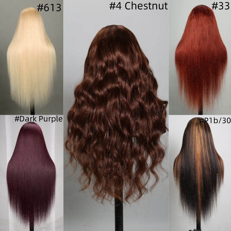Special offer | 30inch = $199 Megalook 30inch #613 / P1b/30 Highlight/#4 Chocolate Brown Bone Straight Hair Undetectable Transparent Lace Wig