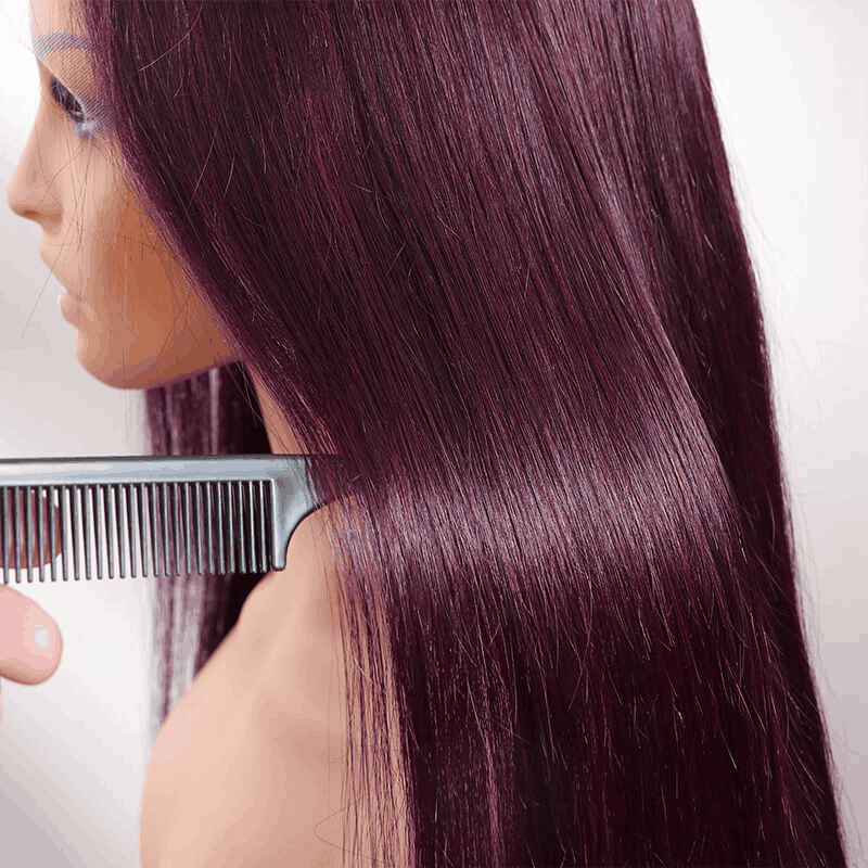 $100 OFF Code: MS100 |Hot&Pop Trendy Dark Purple Plum Colored 6x5 Glueless Lace Wear Go Body Wave Wig