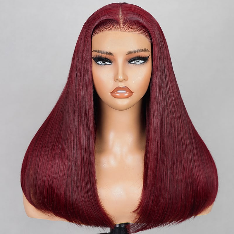 (Super Deal)Super Double Drawn Lace Closure Wigs 18 inch Salon-Quality Luxurious Glueless 6X5 HD Lace Wig Silky Straight Wear And Go Wig
