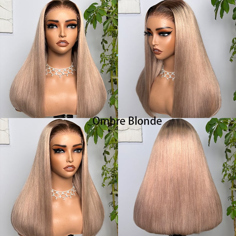 (Super Deal)Megalook Salon-Quality  Hot Selling Luxurious Glueless 6X5 HD Lace Wig Silky Straight P10/613 Blonde P18/613 Colored Wear And Go Wig