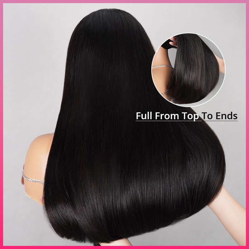 (Super Deal)Megalook Salon-Quality Luxurious Glueless 6X5 HD Lace Wig Silky Straight Highlight Balayage /Chestnut Brown Colored Double Drawn Wig{Special Discount On CheckOut!}