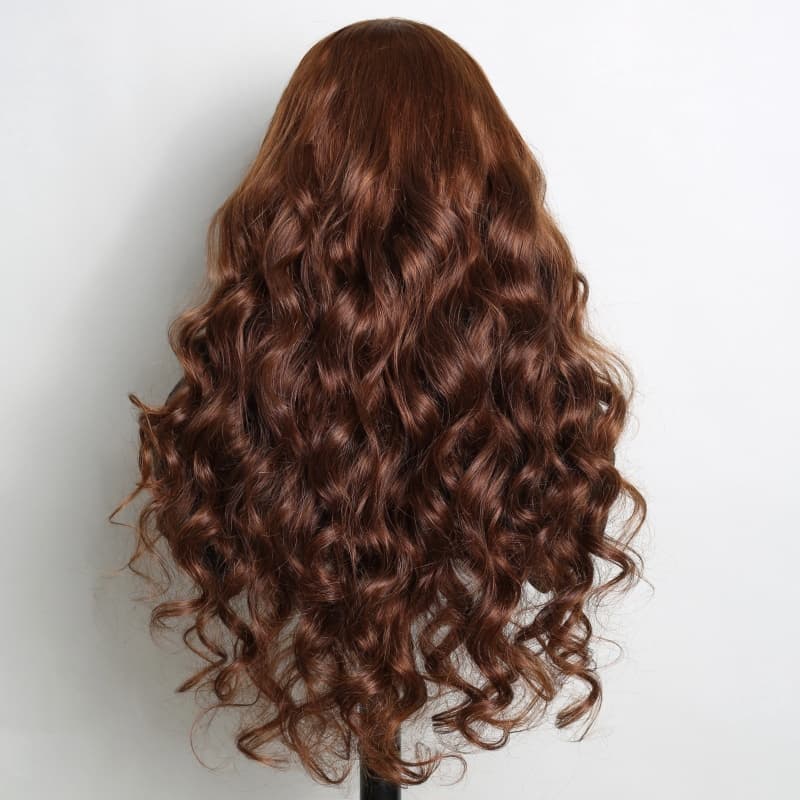 (Super Sale) Megalook 13x4 5x5 6x5 Pre Cut HD Chocolate Lace Closure Wigs #4 Dark Brown Color Human Hair Wigs