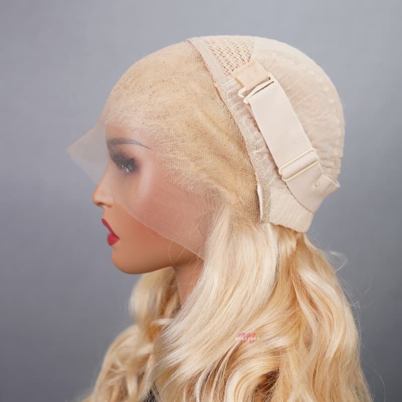 (Super Deal) 40" Long Length #613 Blonde 13x4 Lace Frontal Pre Plucked Hairline Bleached 180% Density Human Hair Wig