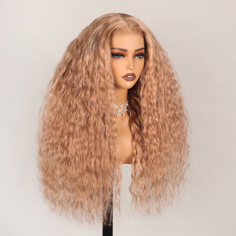 (Super Deal) Megalook 13x4 HD Lace Milk Tea Brown Light Flaxen Brown Cozy Blonde Pre Cut 6X5 Hd Lace Closure Long Glueless Wear Go Wig
