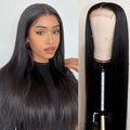 Megalook 4x4 Lace Closure Wig 180% Density Human Hair Wigs Transparent lace Pre-Plucked With Baby Hair