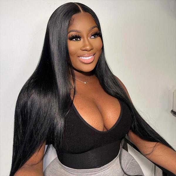 (Super Deal)Megalook 18 inch 13x6/360 Lace Front  Human Hair Wigs Straight/Body Wave Wig Pre Plucke With Baby Hair