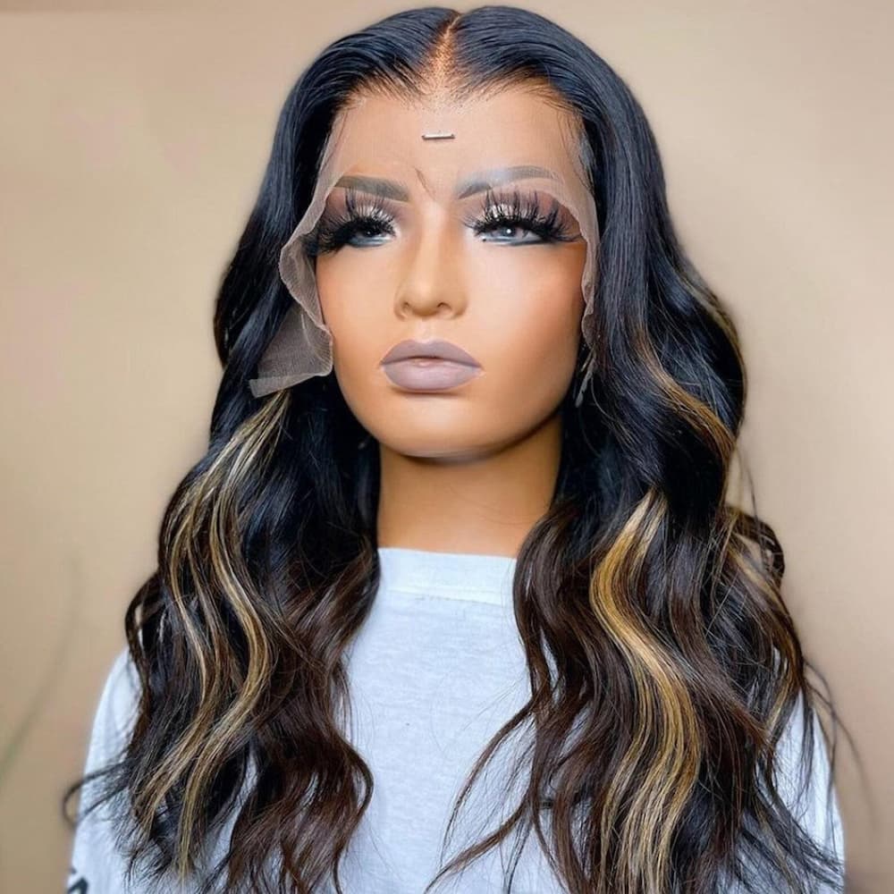 $100 OFF Code: MS100 | 210% Density 4x4 Body Wave Lace Wigs For Women Highlight Colored Wig With Pre Plucked Hairline Lace Front Wigs
