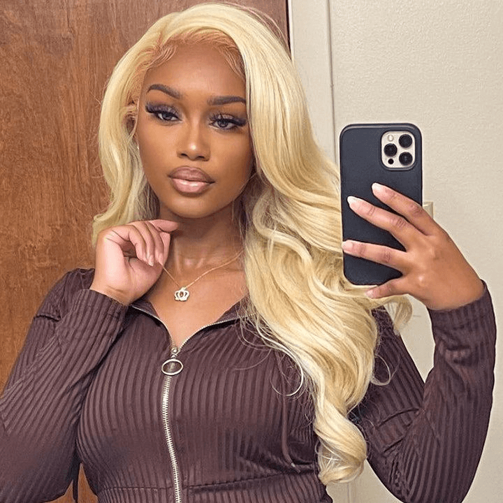 Pre Cut Lace | Upgrade Airy Cap 613 Blonde Easy Wear And Go 13X4/6X5 Body Wave/Straight HD Lace Frontal Wig