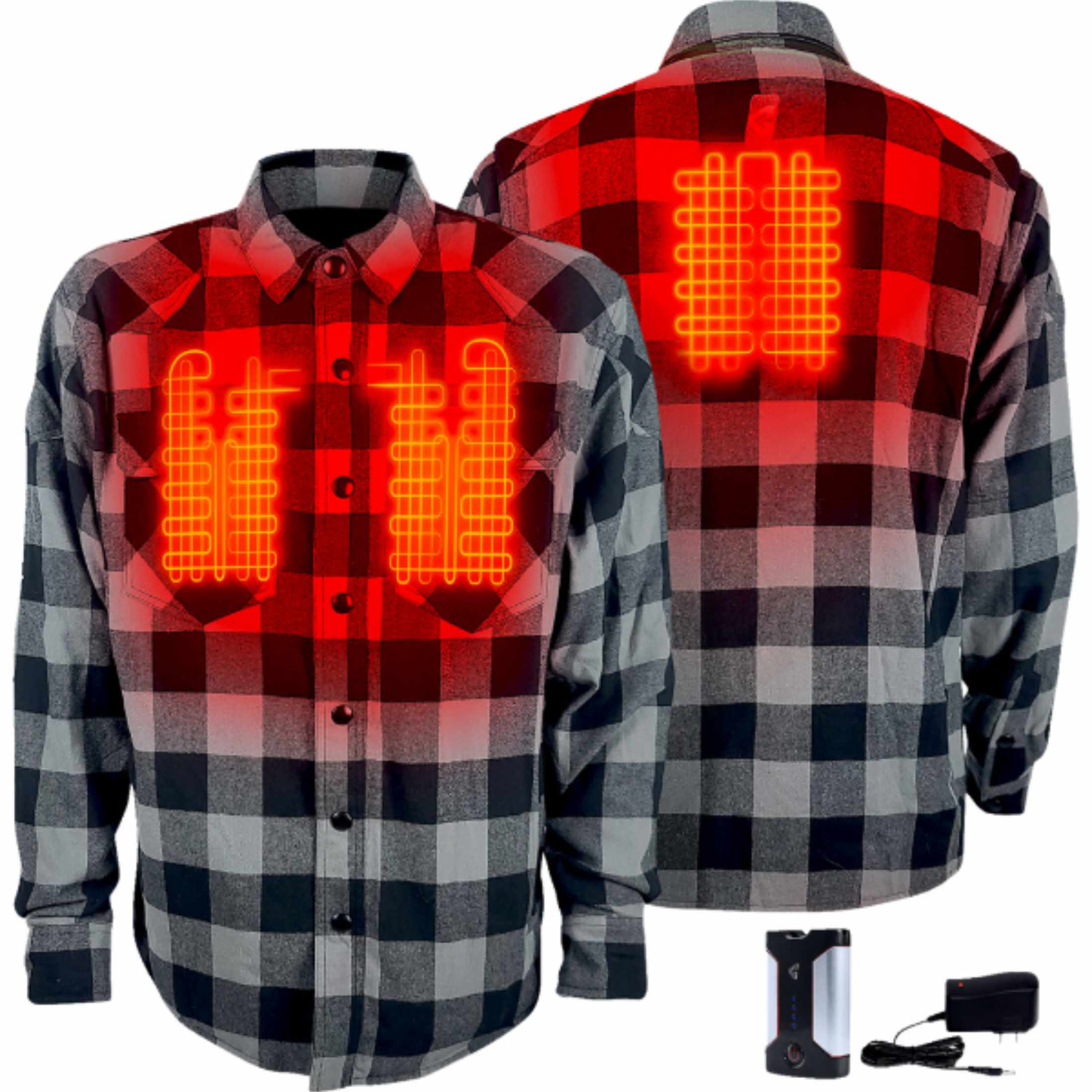 Gerbing Heated Clothing 7 V Battery Flannel Men's Street Jackets