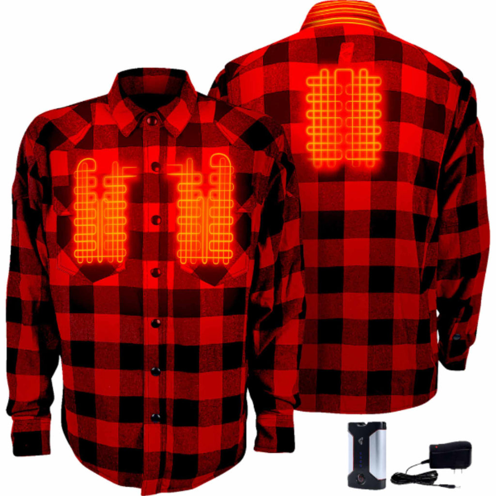 Gerbing Heated Clothing 7 V Battery Flannel Men's Street Jackets