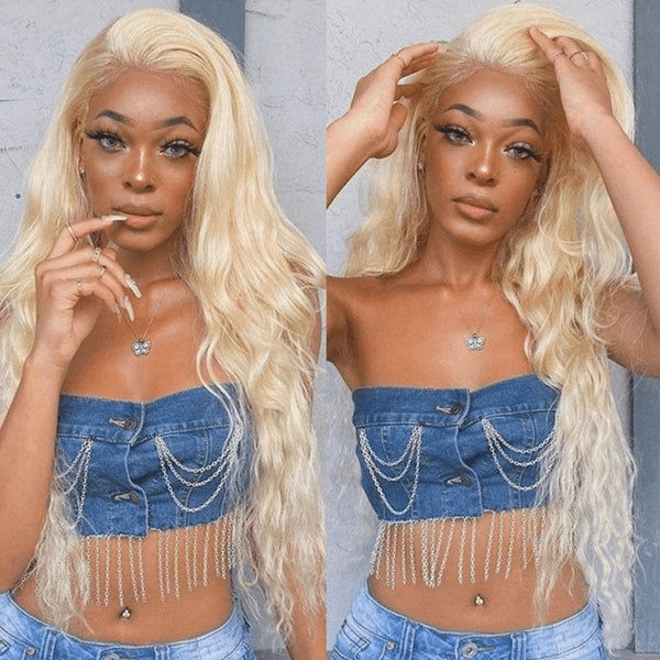 Pre Cut Lace | Upgrade Airy Cap 613 Blonde Easy Wear And Go 13X4/6X5 Body Wave/Straight HD Lace Frontal Wig