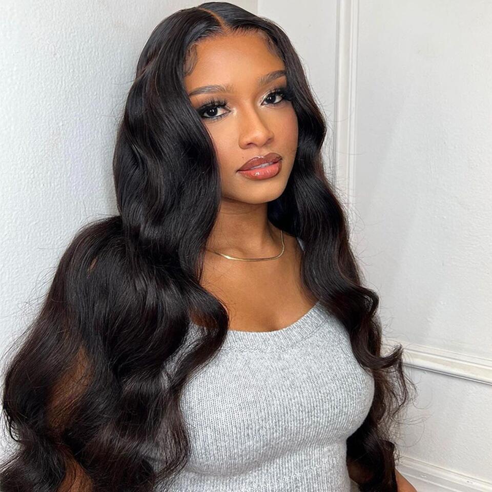 (Super Deal) Glueless 5X6 Lace Closure Human Hair Wigs Body Wave 100% Virgin Human Hair Wigs Pre-Cut With Natural Hairline