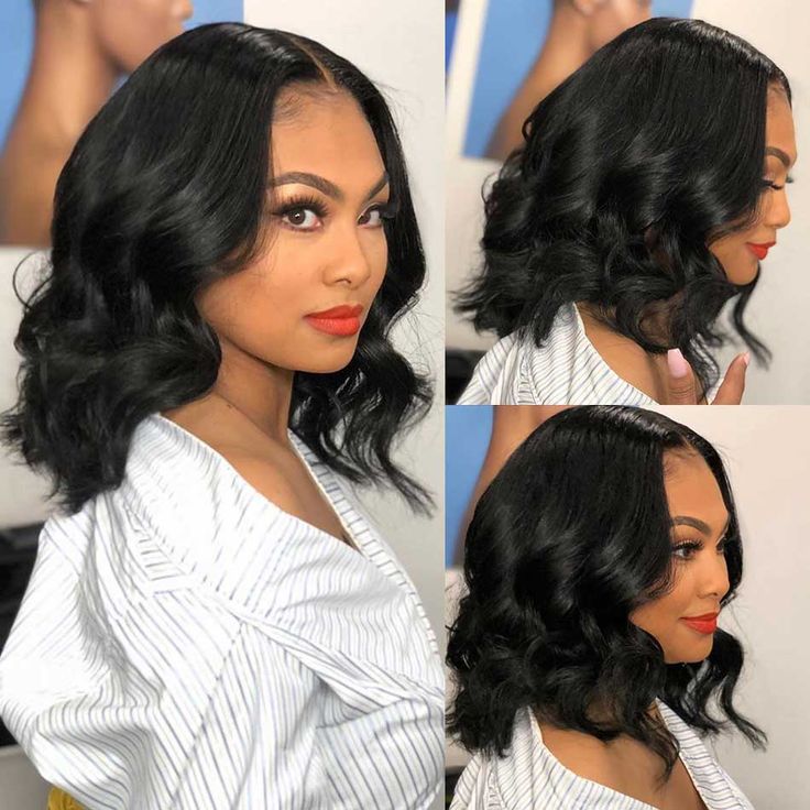 $100 OFF Code: MS100 | Minimalist 6 inch Deep Part Hairline Glueless Lace Short Bob Loose Body Wave Pre Cut Wig