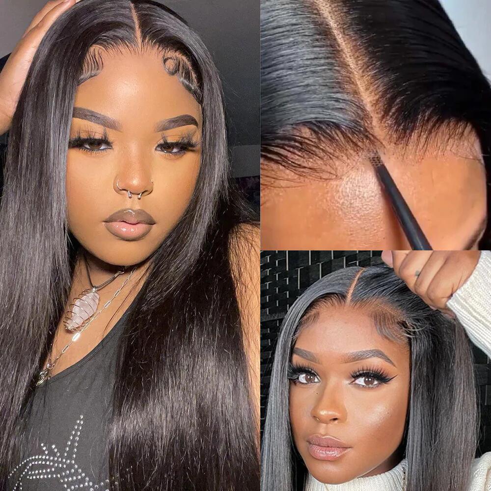 (Super Deal)Megalook 18 inch 13x6/360 Lace Front  Human Hair Wigs Straight/Body Wave Wig Pre Plucke With Baby Hair