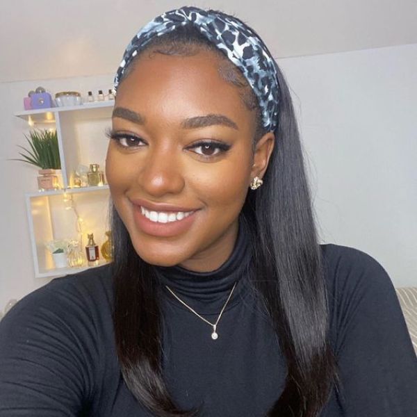 (Super Deal)18-22 inch Headband Wig Non-Lace Glueless Straight Natural Black Human Hair Wig 0 Skill Needed