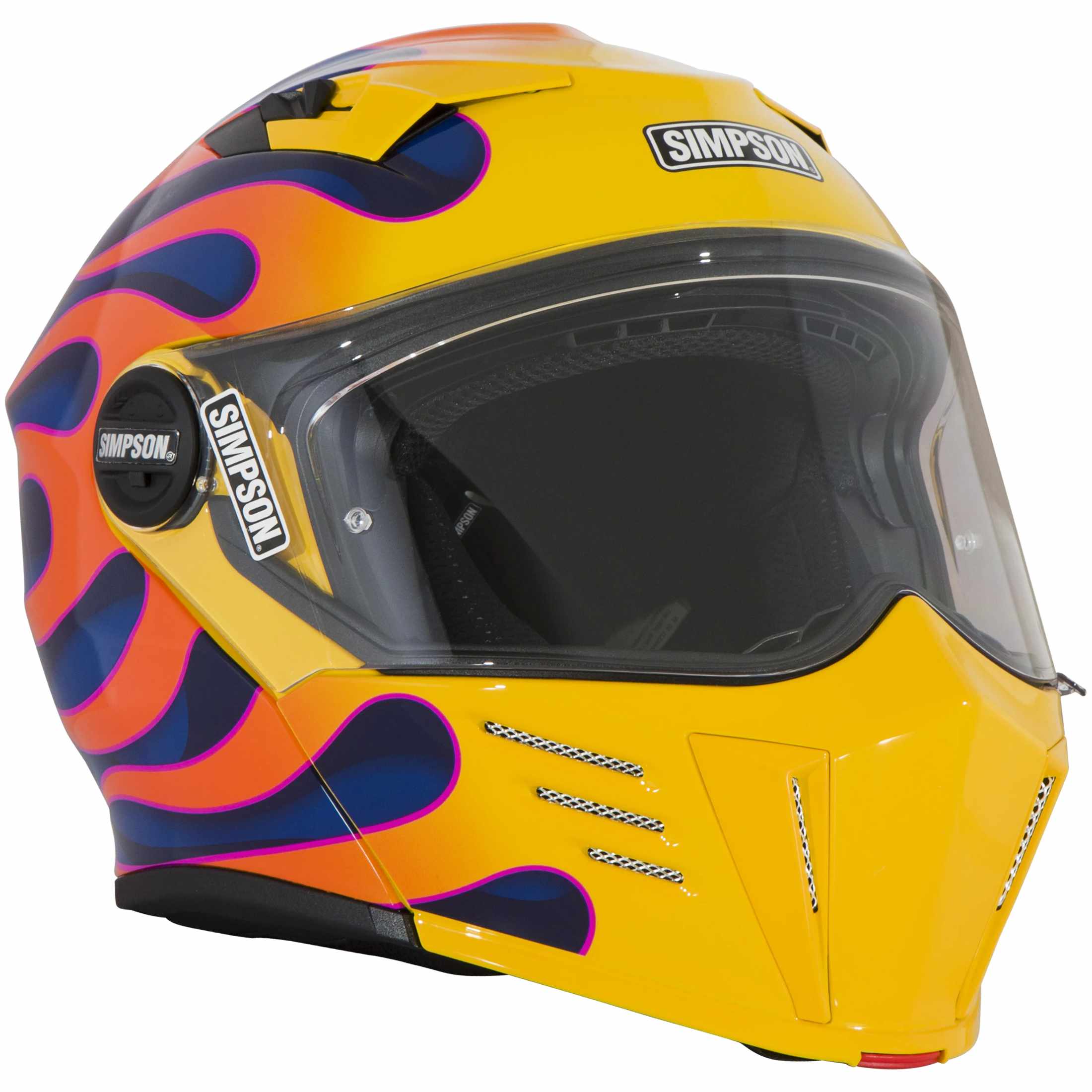 Simpson Mod Bandit Wildfire Yellow Adult Street Helmets