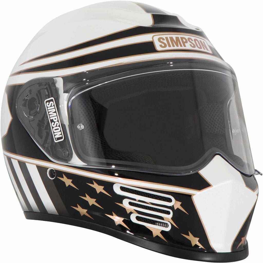 Simpson Speed Bandit Americana Gold Adult Street Helmets
