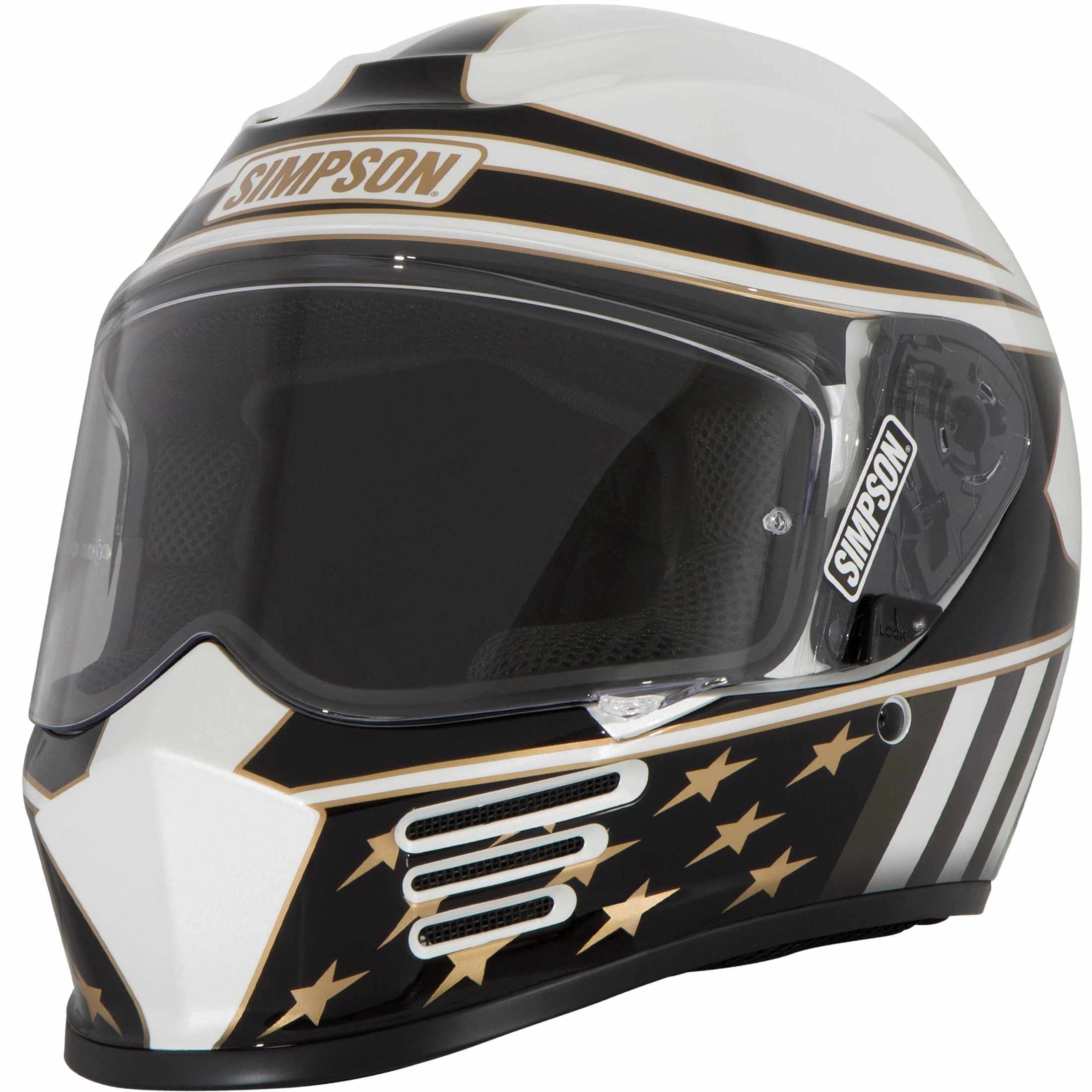 Simpson Speed Bandit Americana Gold Adult Street Helmets