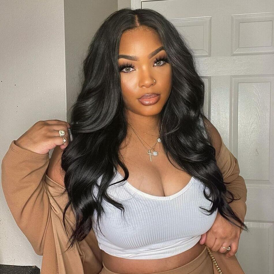 $100 OFF Code: MS100 | Swiss Lace Natural Color Lace Cheap Closure Wigs Body Wave Wig Pre-Plucked With Baby Hair