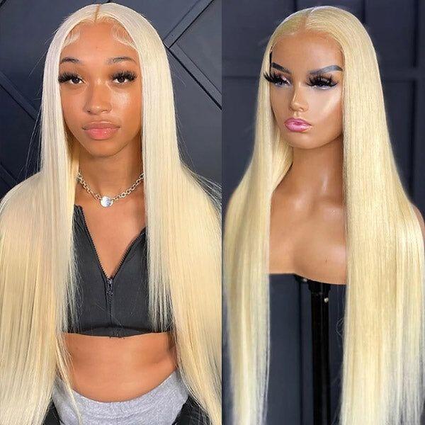 Pre Cut Lace | Upgrade Airy Cap 613 Blonde Easy Wear And Go 13X4/6X5 Body Wave/Straight HD Lace Frontal Wig