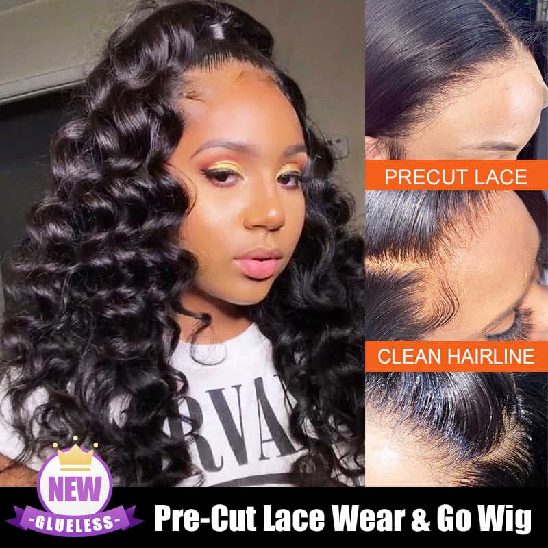 Pre Cut Lace | Easy Wear And Go Wig Glueless 6X5 HD Lace Wig Loose Wave Human Hair Wigs