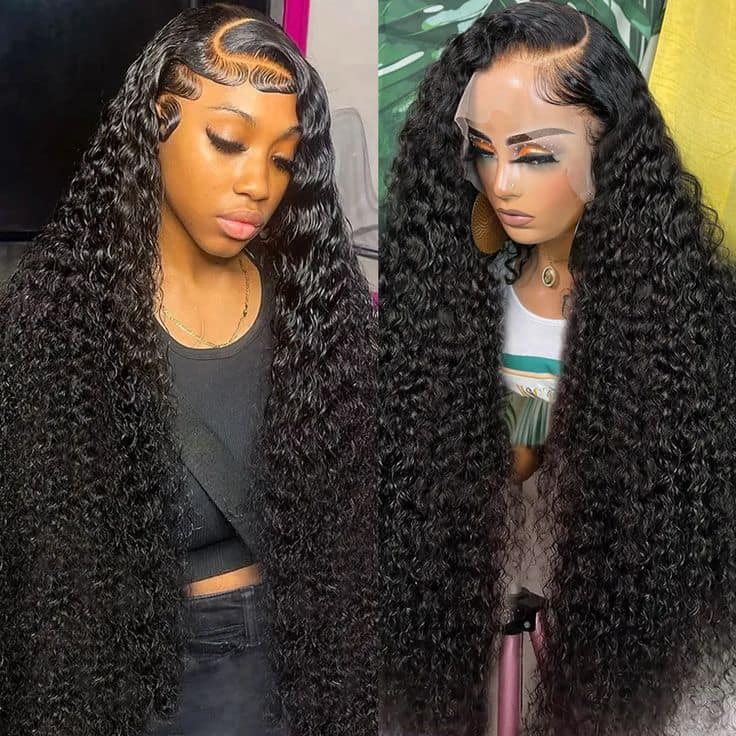 (Super Deal)Megalook 30inch 36inch Long 13x4 Transparent Lace Frontal Wigs Pre-plucked Natural Hairline Breathable Airy Cap Human Hair Wig