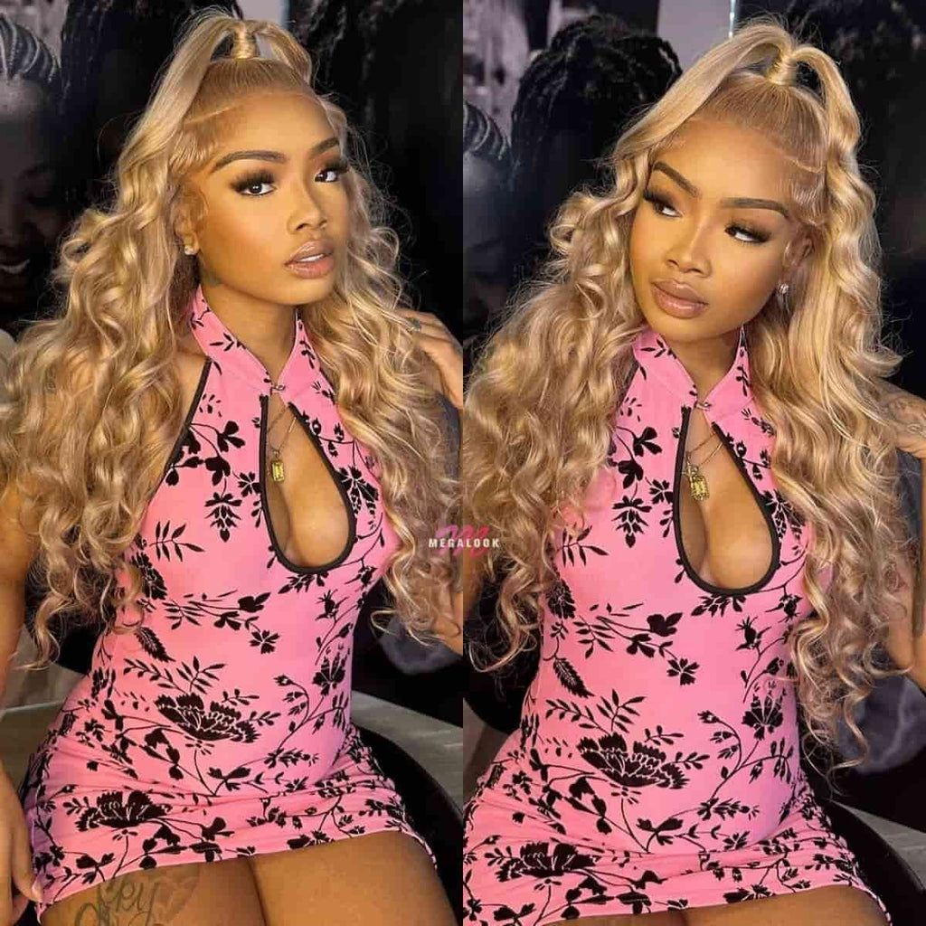 $100 OFF Code: MS100 | 5x5 HD Lace Closure Barbie Blonde Wigs #P10/613 Straight & Body Wave Wig