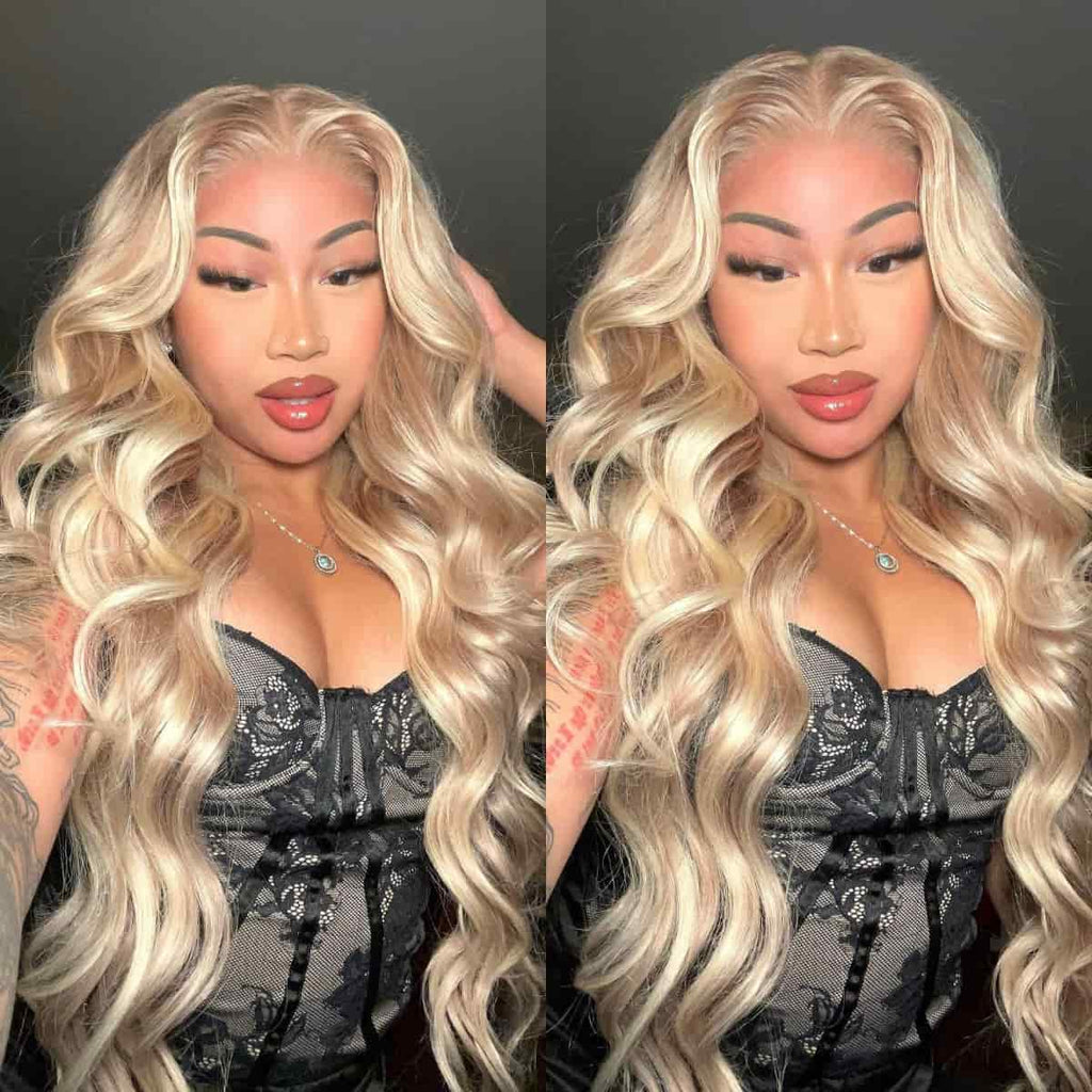 $100 OFF Code: MS100 | 5x5 HD Lace Closure Barbie Blonde Wigs #P10/613 Straight & Body Wave Wig